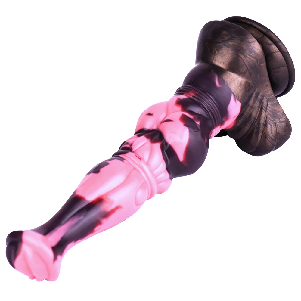 YOCY Fantasy Horse Dildo Long Realistic Animal Cock Knot Dildo Horse Penis Silicone Anal Toy Suction Cup Butt Plug For Women Men