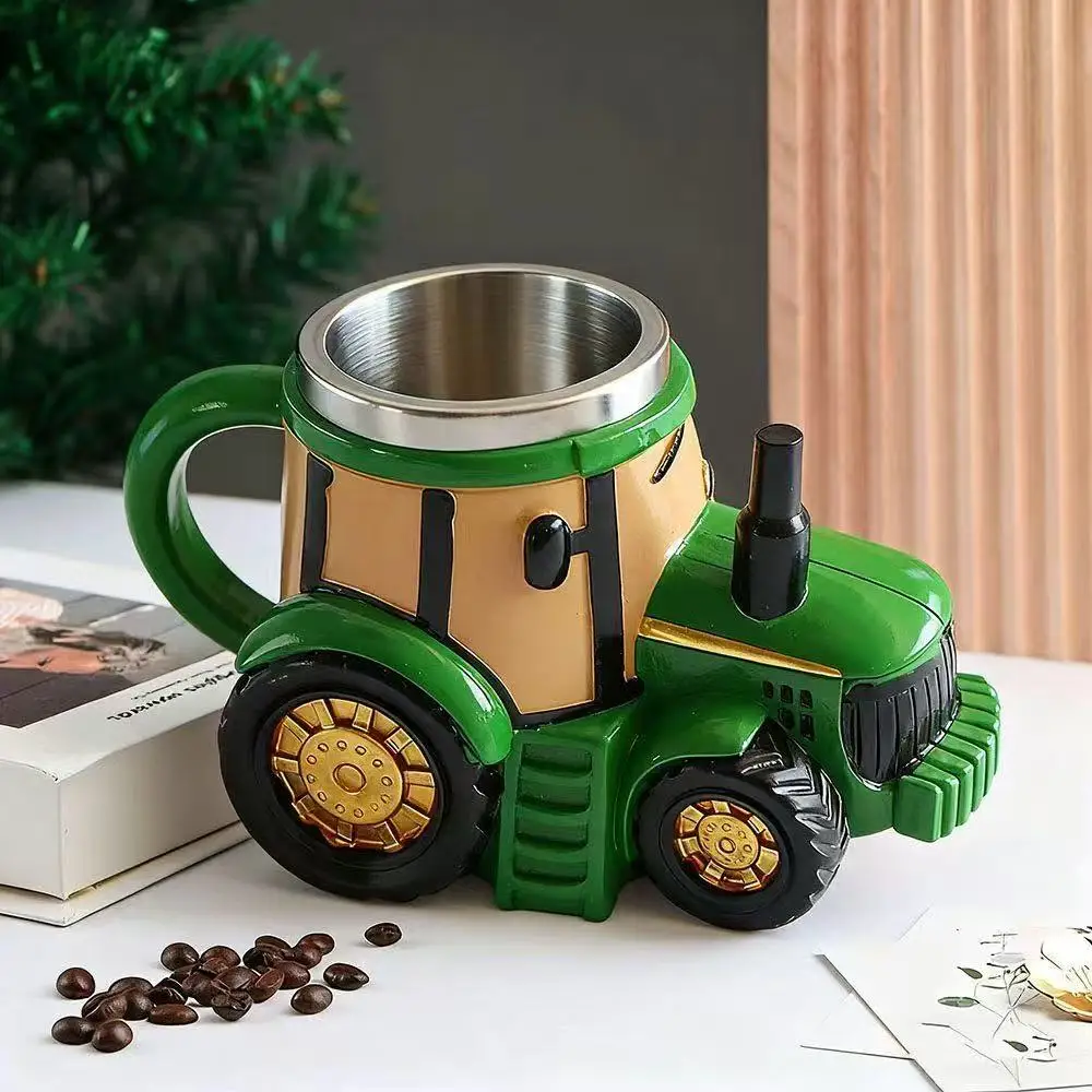 Jie11 Handcrafted 11-Ounce Coffee Mug Semi-Trailer Shape Unique Tractor Design Creative Gift for Farm And Truck Lovers