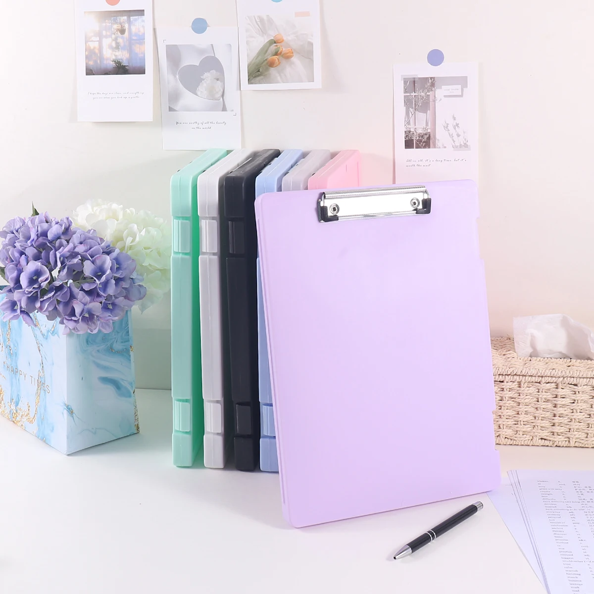 A4 Stationery Storage Box 4-in-1 File Folder Ruler Writing Board Study Materials Exam Paper Organizer Back-to-school Supplies