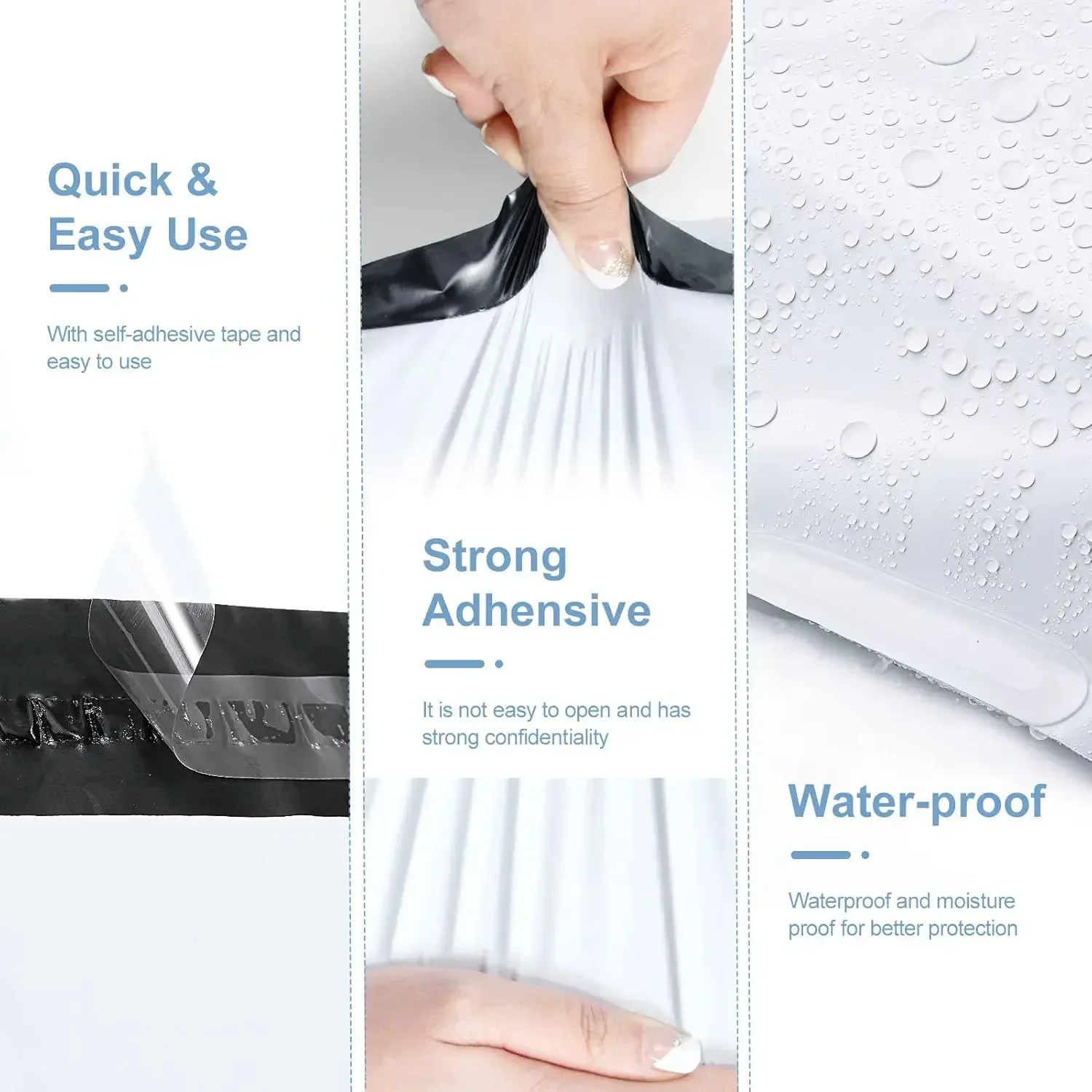 10-40Pcs Self Seal Shipping Bags Portable Poly Mailers Strong Adhesive Packing Mailing Envelopes 17x32cm 28x42cm 32x45cm 25x32cm
