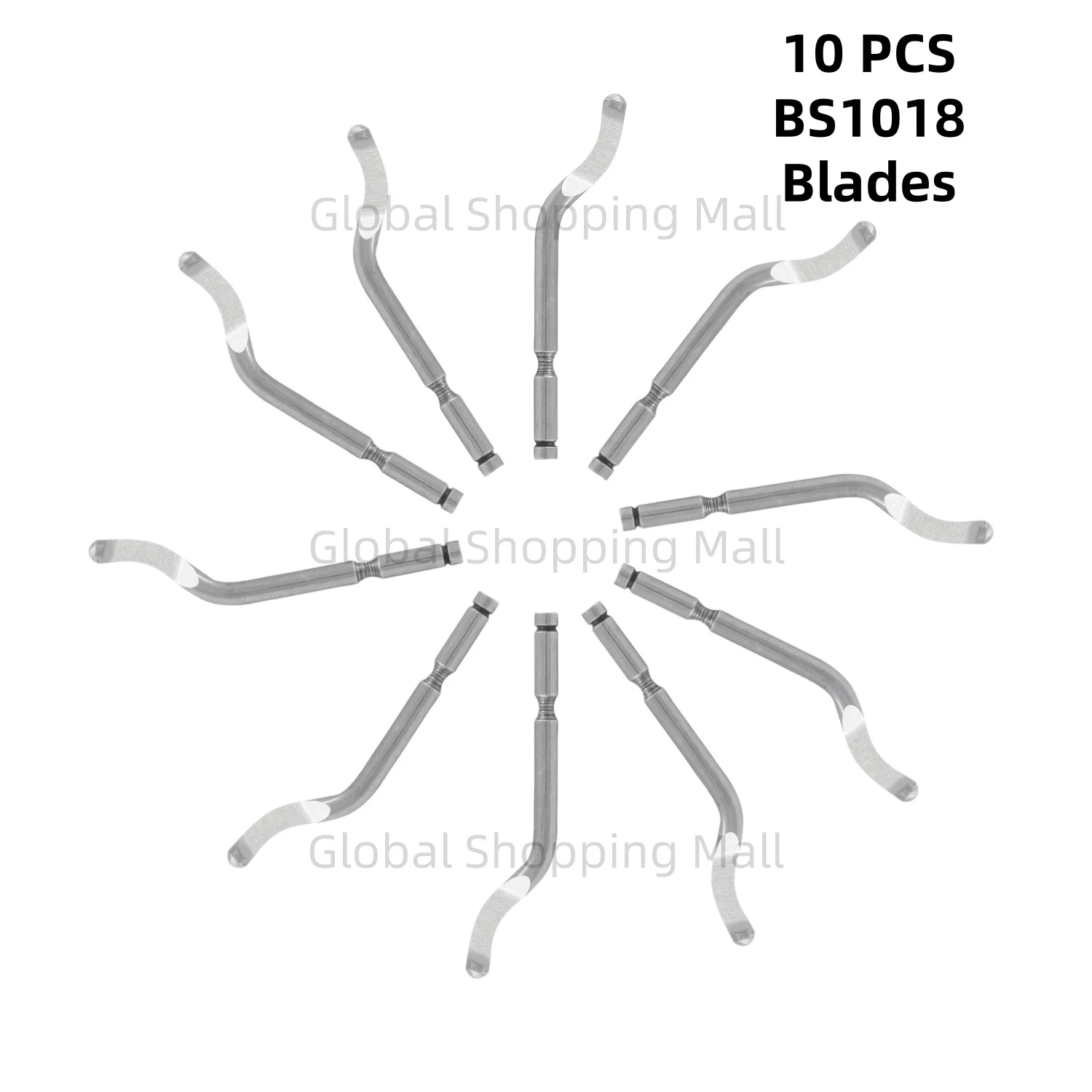 High Speed 10PCS BS1018 Steel Rotary Burr Removal Reamer Blades Deburring Tool for Worn Internal Threads Edge Burr Remove