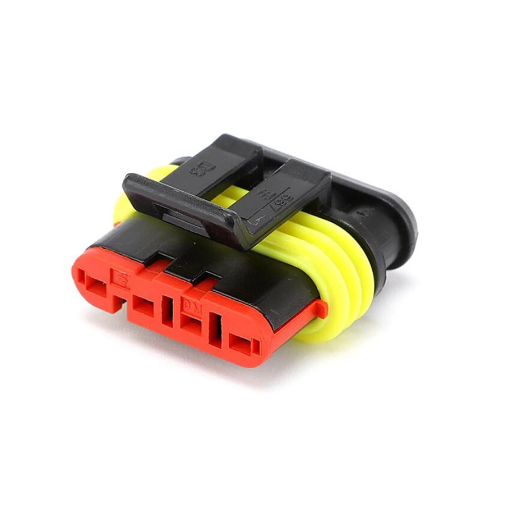 

100SET 282107-1 282089-1 auto Waterproof cable connector 4 pin automotive Plug famale male socket Includes terminal seal