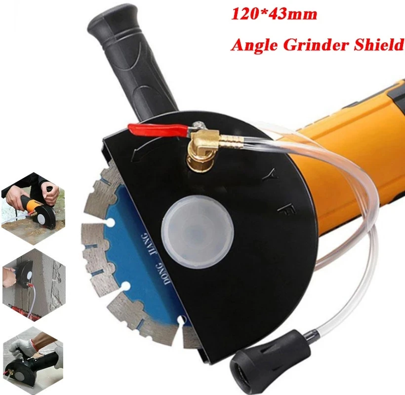 

Angle Grinder Shield Set Water Cutting Machine Base Safety Cover With Water Pump 120*43mm Angle Grinder Shield Set Water Cutting