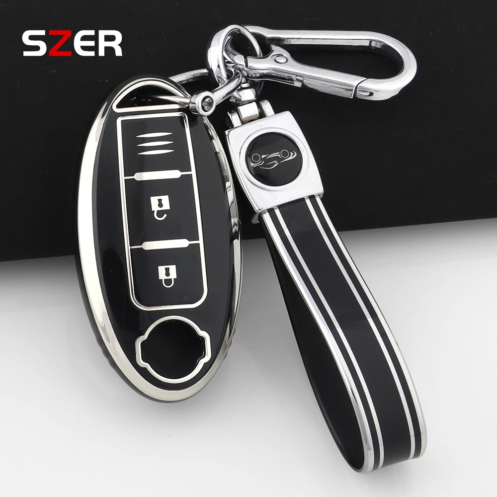 3 Buttons For Nissan Qashqai Juke J10 J11 X-Trail T32 T31 Kicks Tiida Pathfinder Note TPU Car Remote Key Case Cover Shell Fob