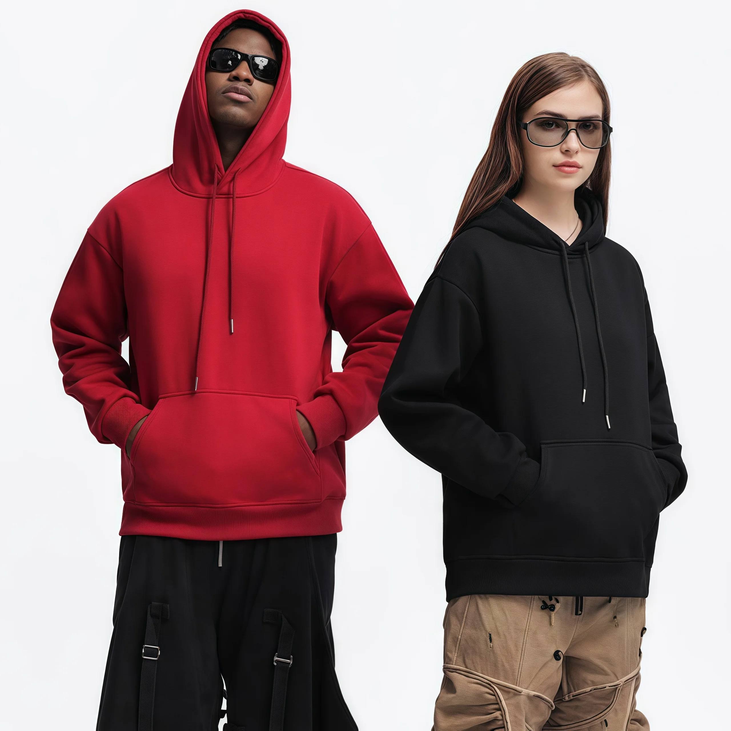 

Новая толстовка с капюшоном большого размера, однотонная флисовая подкладка, осень-зима, мужская и женская пара, стильное однотонное повседневное свободное пальто