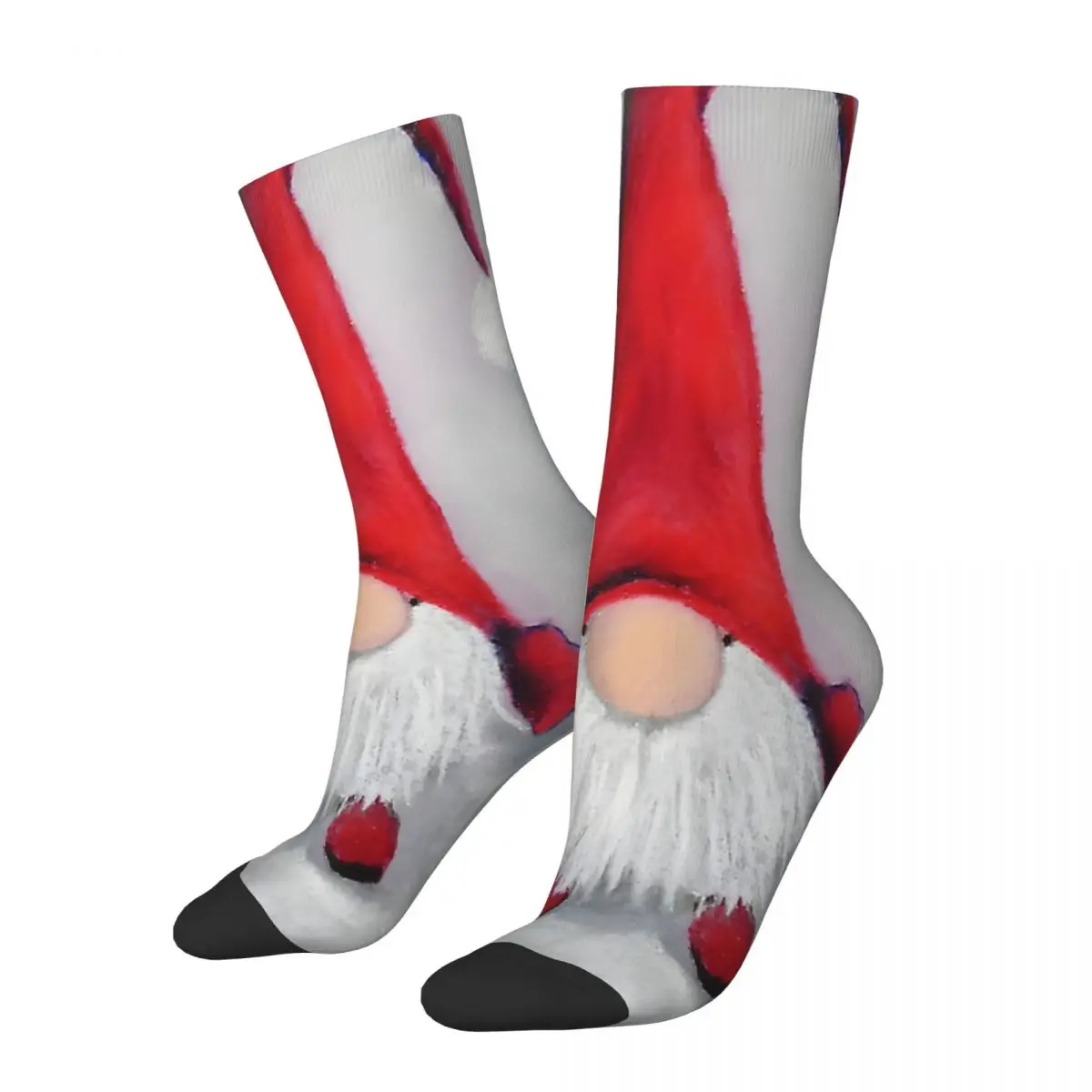 Santa's Gnome Men's Socks Vintage Harajuku Merry Christmas Xmas Gift Street Style Novelty Casual Crew Sock