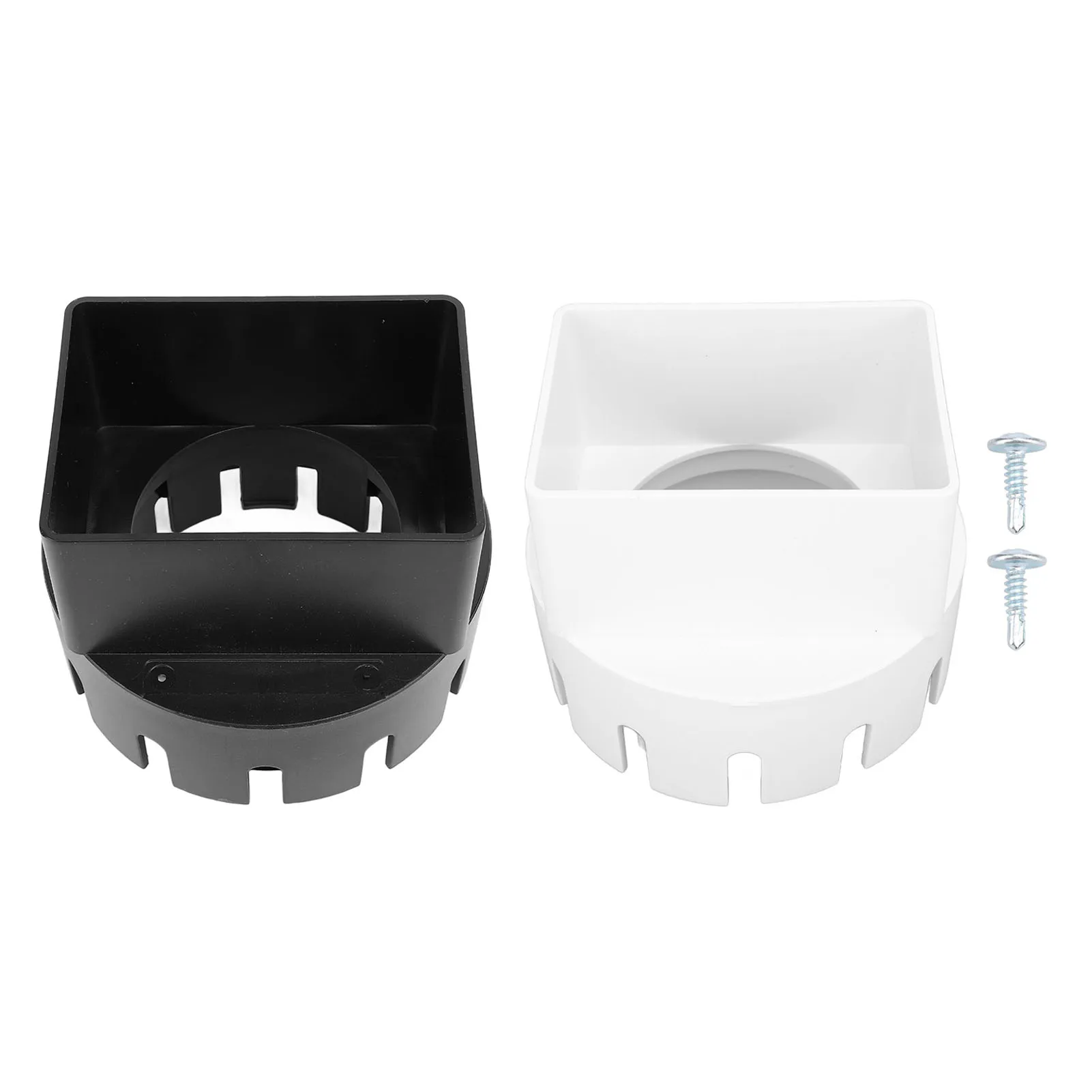 Rain Gutter Downspout Adapter 3x4 Inch PVC Square Rain Gutter to Drain Pipe Adapter for Outdoor