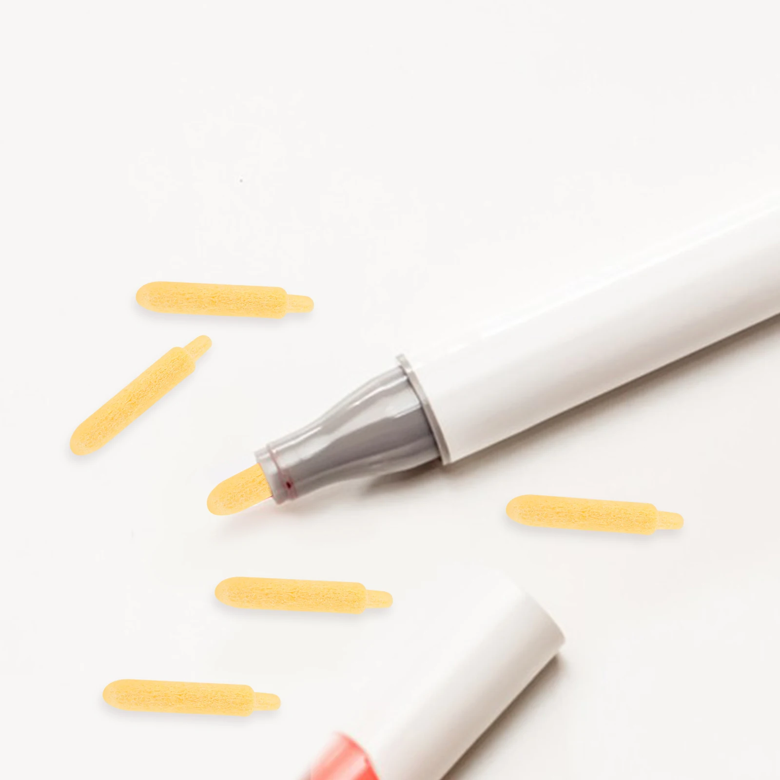 

30 Pcs Paint Pen Tip Replacement Marking Tips Portable Markers Pens Nibs for Yellow Cover Student