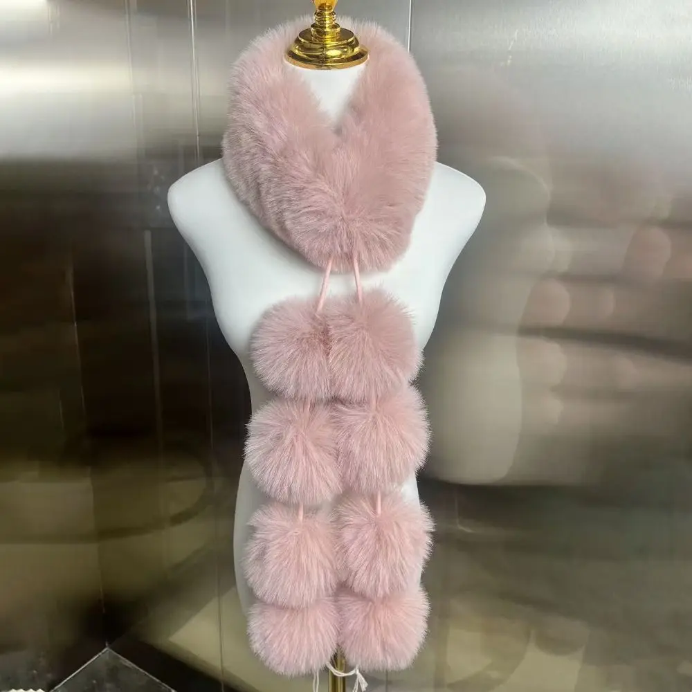 

Elegant Faux Rabbit Fur Magnetic Imitation Fur Scarf Thicken Warm Scarf Korean Style Shawls Women Winter Scarves For Girls