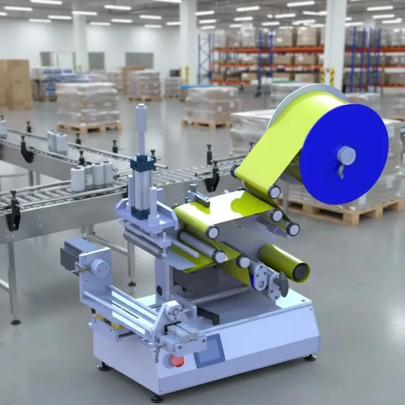 Semi Automatic Round Bottle Labeling Machine   for Cans Drink Bottles Glass Containers