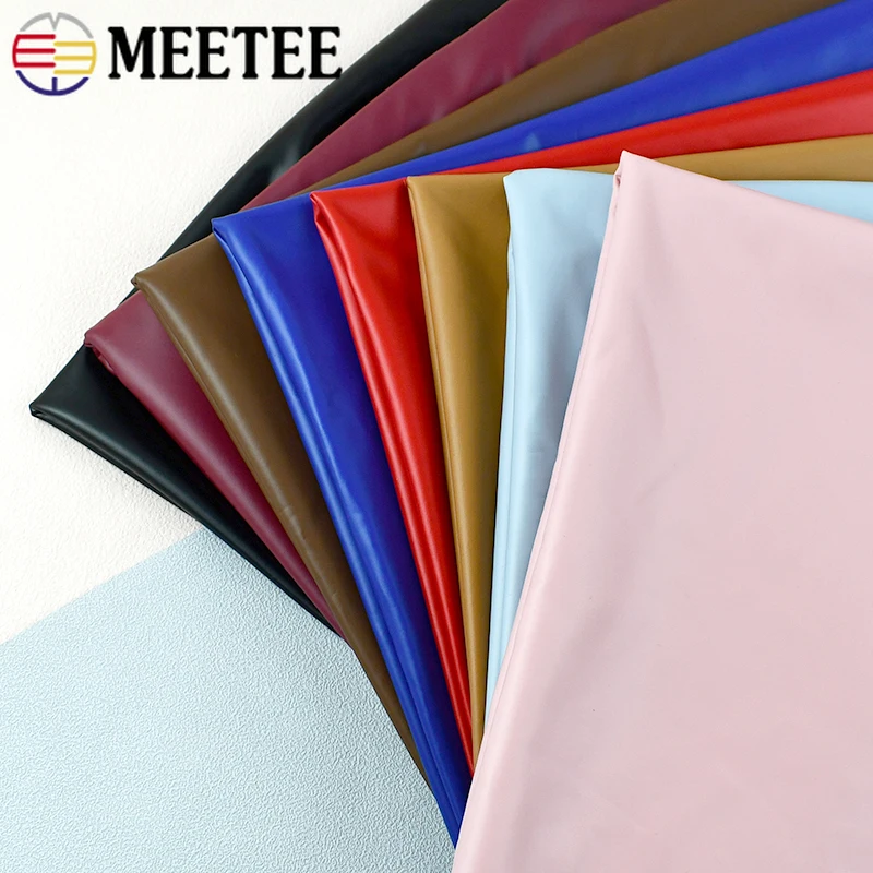 

Meetee 50*145cm Matte Faux Leather Fabric Elastic Soft PU Fabrics Skinny Pants Clothes Skirt Dress DIY Sewing Stretch Material