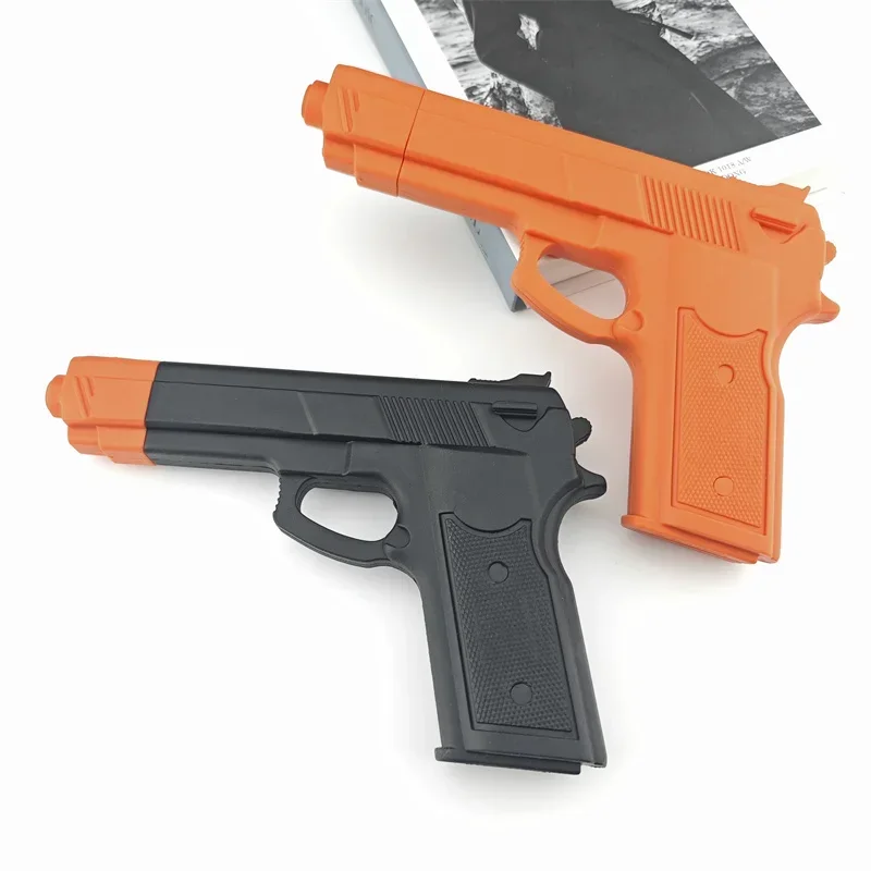 DIY Gift Idea Boys\' Friendly ABS-Plastic Outdoor Training Toy Pistols - Available in Classic Colors of Black and Orange