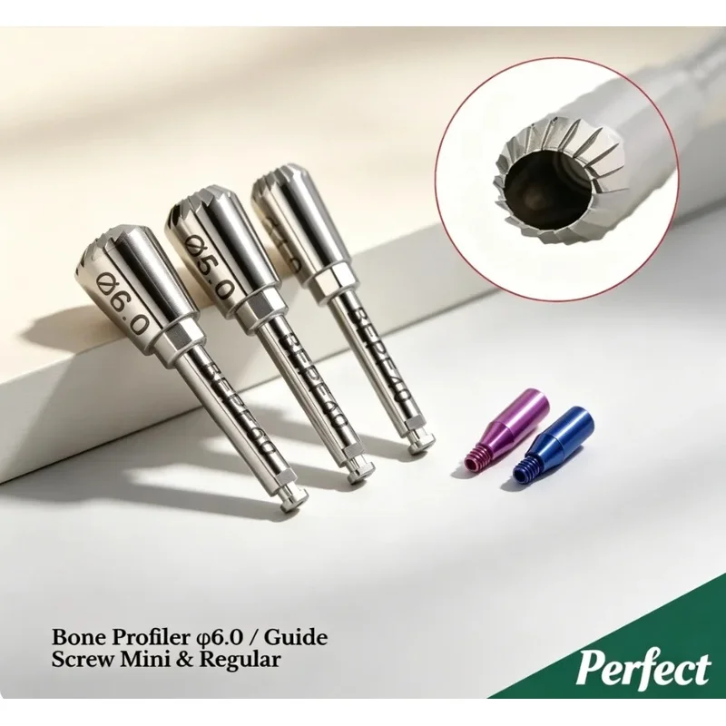 Dental Implant Bone Profiler & Bone Removal Guide Drill, Torque Hand Driver Surgical Instrument Compatible With OSSTEM, Hiossen