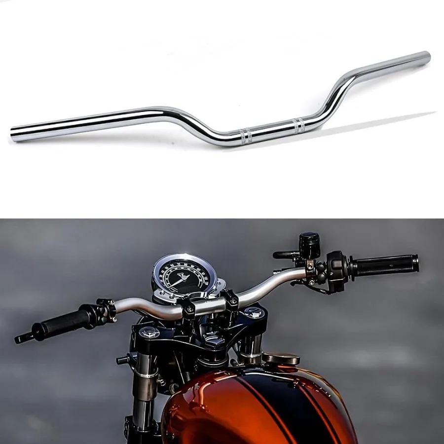 

1 inch Motorcycle Handlebars Universal 25mm Handlebars for Custom Bobber Cafe Racer Dirt Bike and Adventure Bikes Durable Light