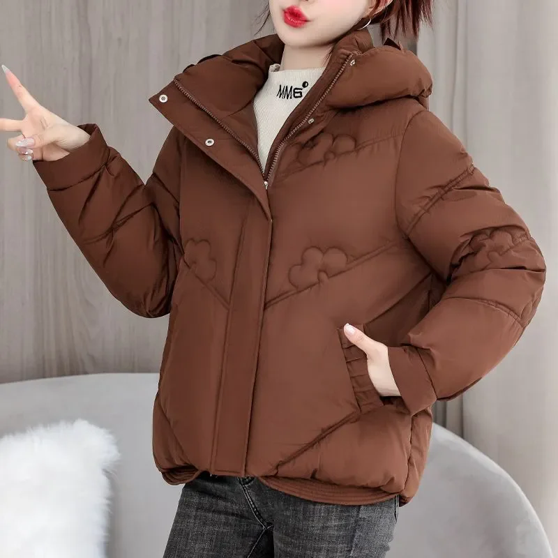 2025 nouvelles femmes Parkas hiver chaud ample gonflé manteaux coton rembourré vestes mode coréenne à capuche femme coton vêtements d'extérieur