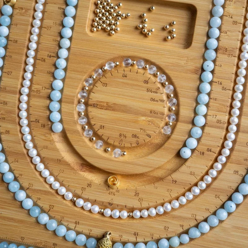 Wood Beaded Board Beaded Board Bracelet Anklet Wooden Pearl Board For Making Jewelry Bracelet Beaded Pad Tray