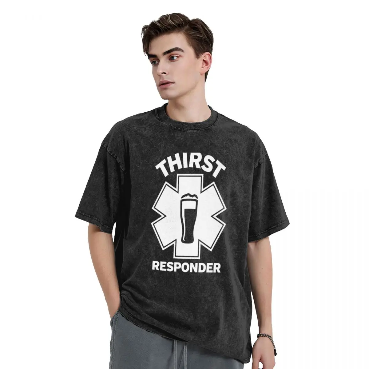 Thirst Responder Funny Design for Bar Tenders T-Shirt Aesthetic clothing baggy shirts kawaii clothes oversized t shirts for men