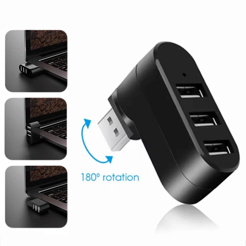  USB Hub 3.0 Adapter Rotate High Speed U Disk Reader USB Type C Splitter 4 Ports USB 2.0 For Macbook Pro Laptops PC Accessories 