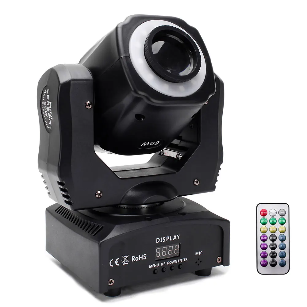 

8 Patterns LED Beam Belt Black Moving Head Light with Remote Controller