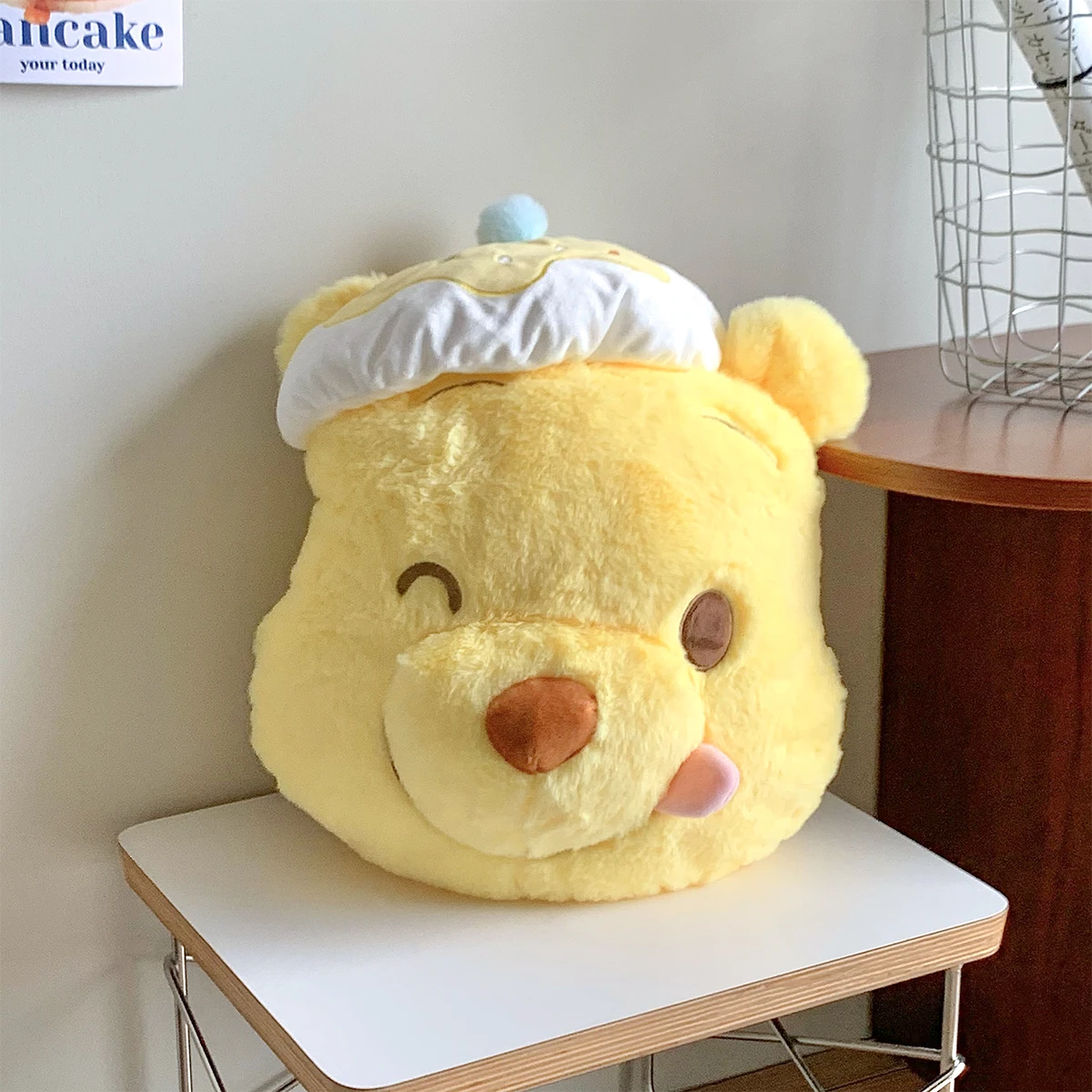 Cute Ice Cream Pooh Bear Pillow Blanket Stuffed Back Cushion For Sofa Bed Throw Pillow Cuddly Stuffed Anime Home Decor Xmas Gift