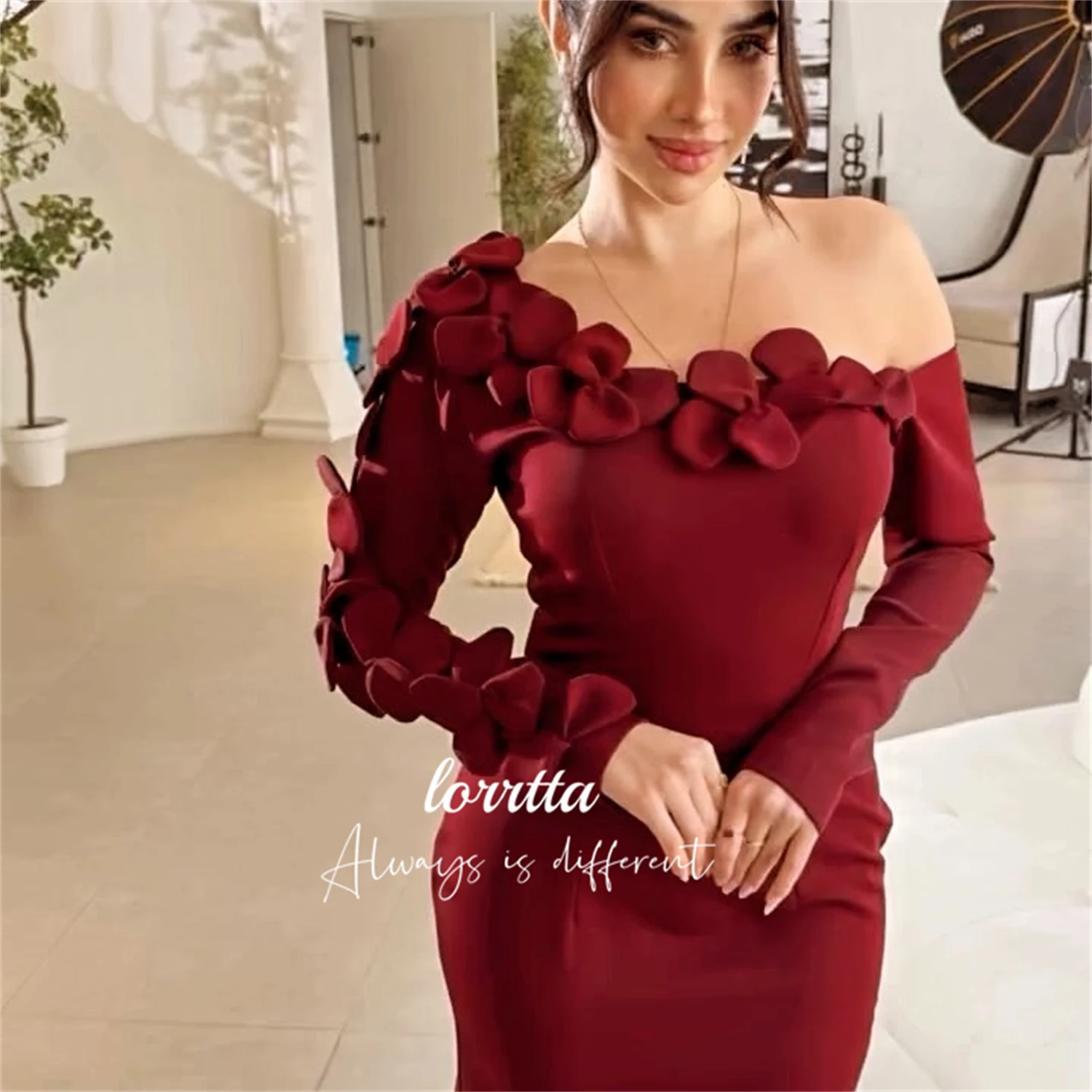 

Lorrtta Customized Party Dress Evening Dresses Women Elegant Lady Dress Robe Flower Decoration Happy Sharon Evening Dresses 2025