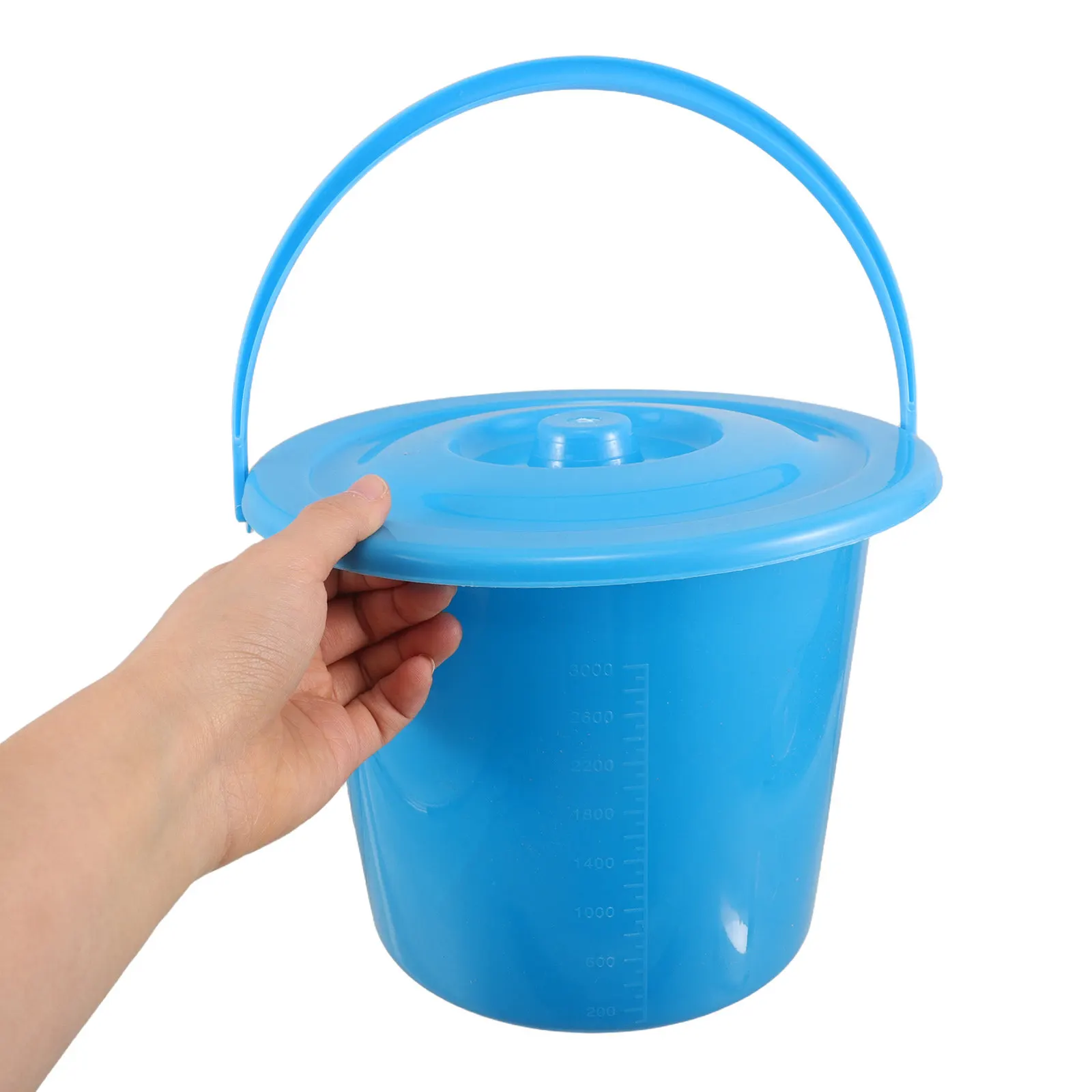 

Commode Bucket 3000Ml Bedside Urinal Container Portable Plastic Urinal Jug Leakproof Lid for Hospital Home Care Men Women