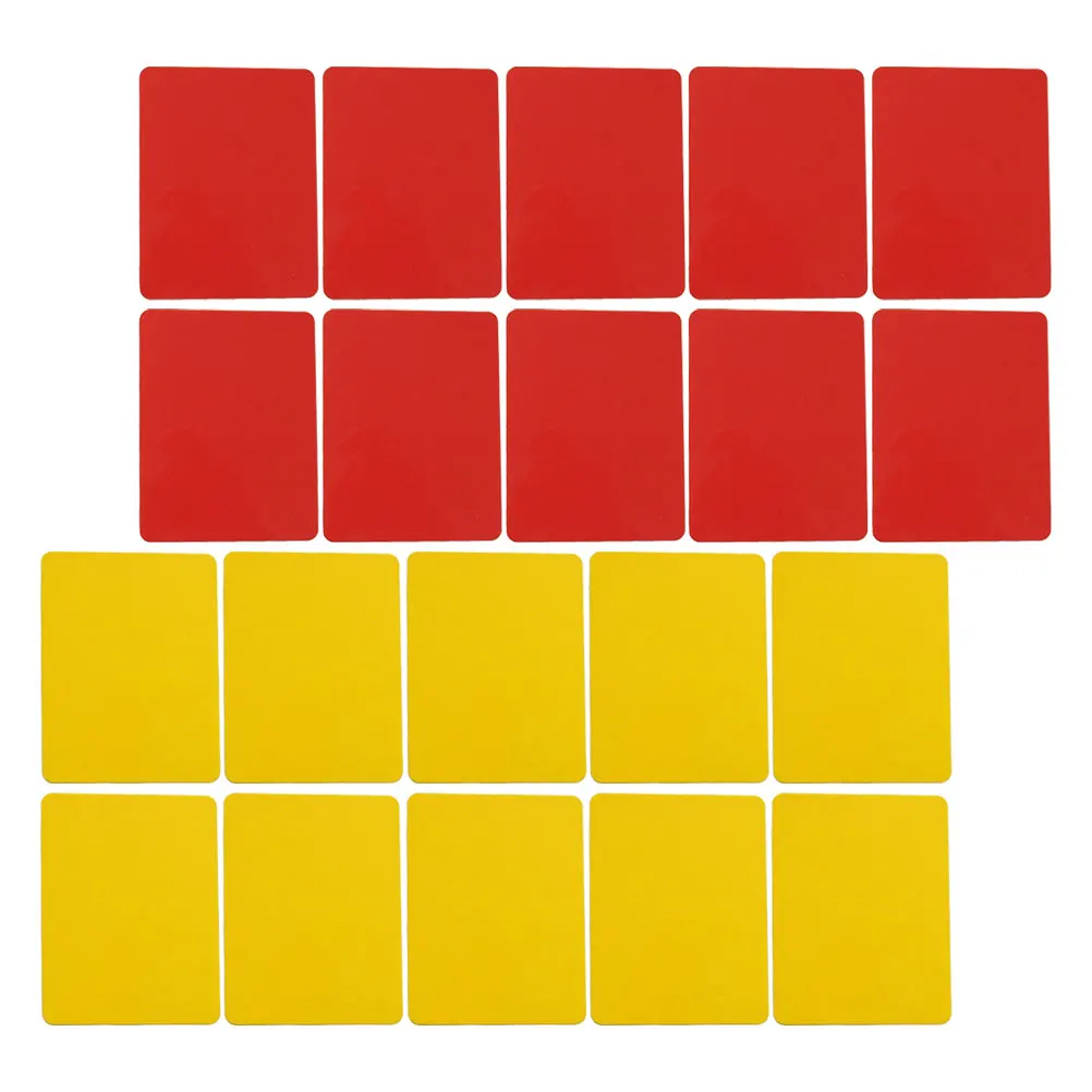 

20pcs Red Professional Referee Cards Cards Soccer Referee PVC Portable Wear-resistant Match Accessories Compact Design