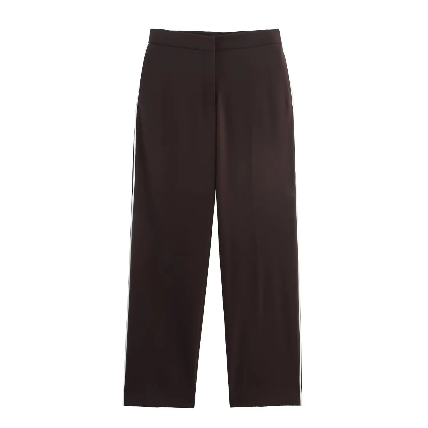 Ensemble gilet Long avec ceinture et rayures latérales pour femme, pantalon taille haute décontracté, coupe cintrée, nouvelle collection automne 2025