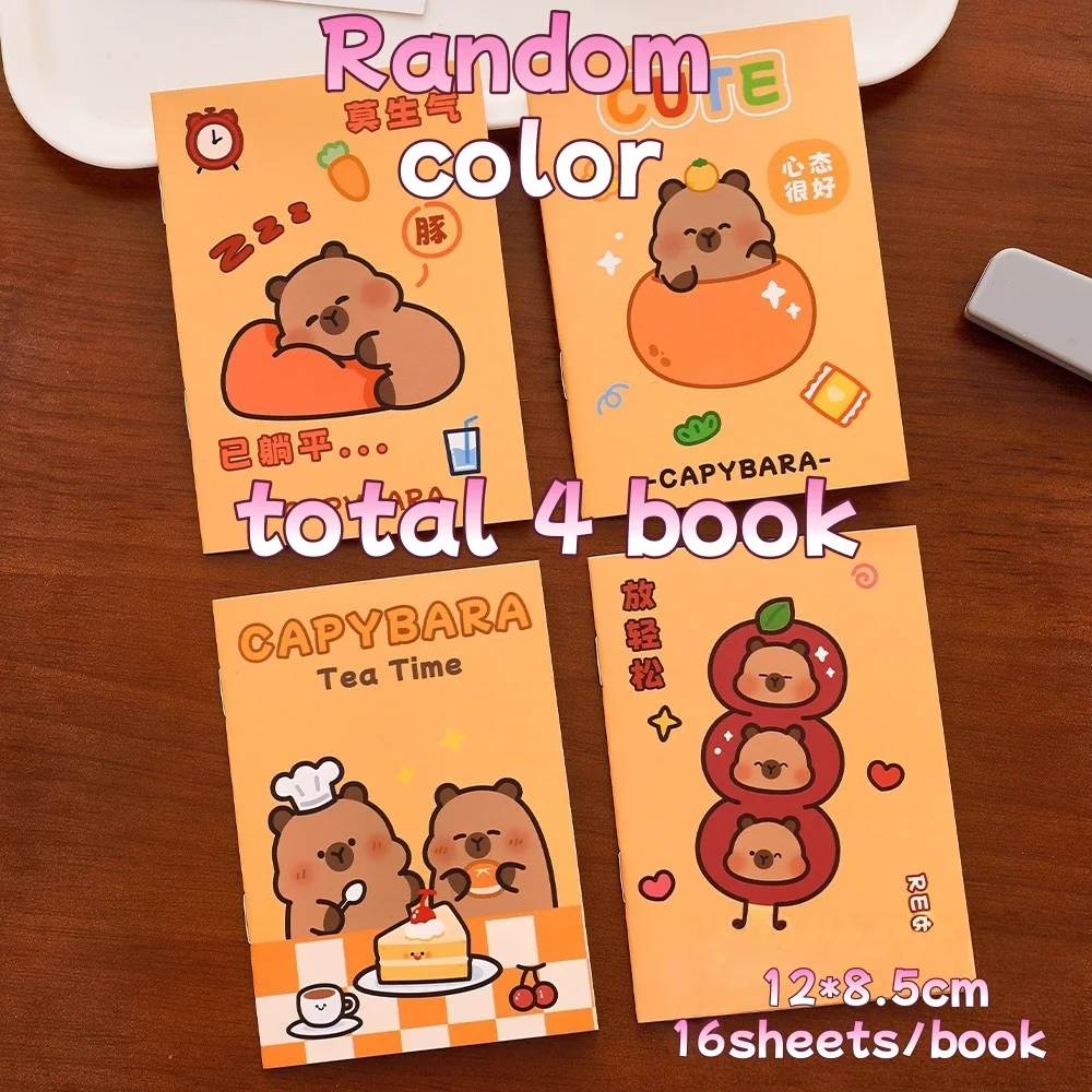 Leuke Capybara Mini Draagbaar Kladblok Kantooragenda Cartoon Klein Briefpapier Studentennotitieboekje Beloningscadeau voor kinderen