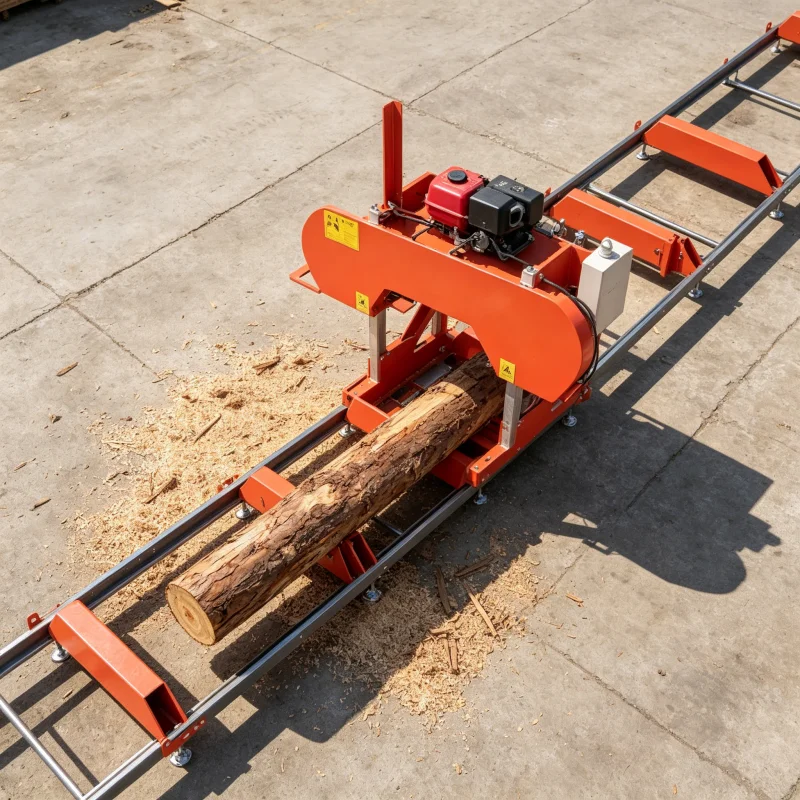 

Industrial Wood Cutting Machine Portable Band Sawmill Hydraulic Log Loading Heavy Duty Timber Processing Mobile Log Cutting
