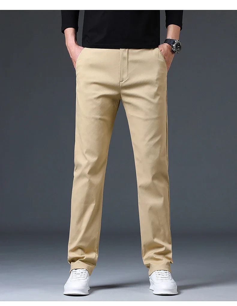 Winter Warme Fleece-Hosen für Herren, 98% Baumwolle, Business, Gerade Geschnittene Arbeitshose, Outdoor, Blau, Formelle Anzughose, Übergröße 40 – Detail 7