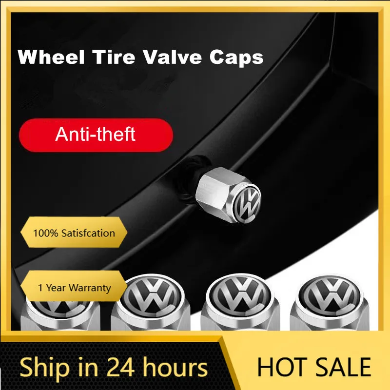 

Колпаки ступиц 4 шт. Металлические колпачки клапанов колес автомобиля, колпачки для штока, чехлы для VW Volkswagen Golf Polo Passat Tiguan Touran Jetta, аксессуары