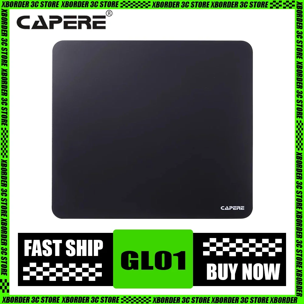 Capere Gl01 Glass Mouse Pad Waterproof Fully Tempered Smooth Gaming Mouse Pad Black Esports Minimalist Anti Slip Gaming Gifts