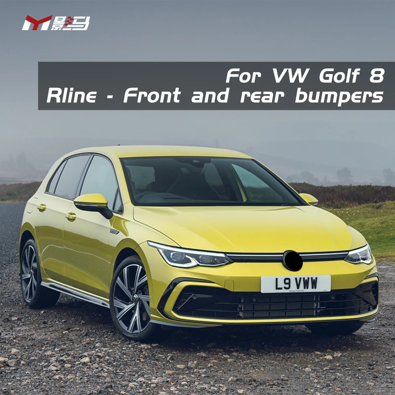 R-Line style Hot sales Wholesale Unpainted Refit Front Bumper Front grille mesh For VW golf 8 mk8 2021-2023 Full Part Body