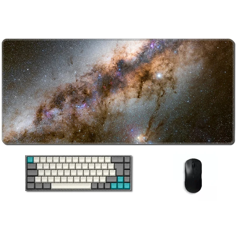 Milky Way Galaxy Mouse Pad Large Desk Mat For Games 900x400 Office Accessories Desk Protector Professional Speed Mousepad Gamer