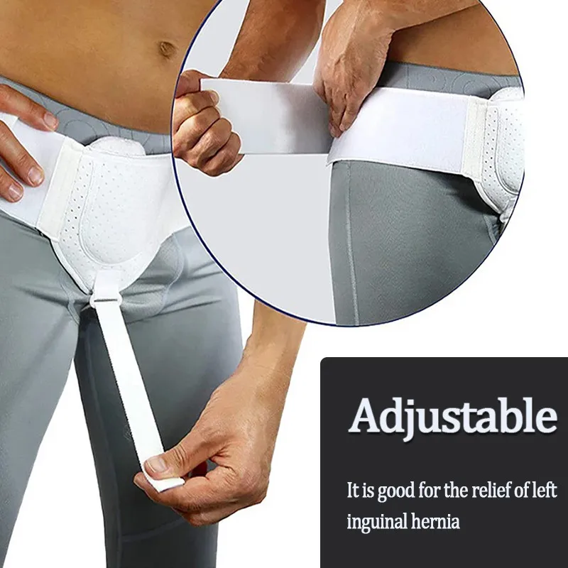 Adult Inguinal Hernia Support Belt Adjustable Hernia Protection Fixed Belt Removable Pain Relief Pad
