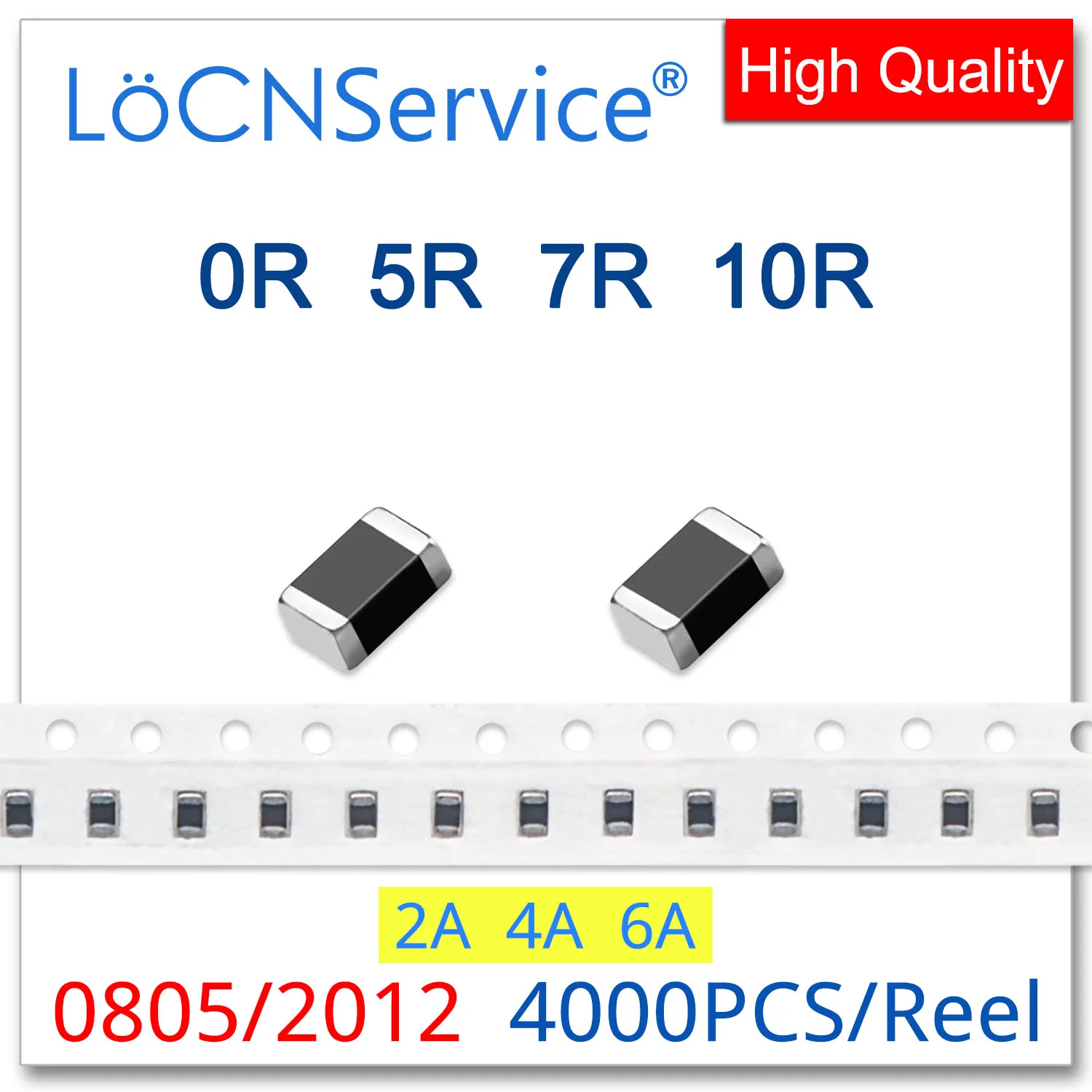 LoCNService 0805/2012 100MHZ 4000 قطعة 2A 4A 6A متعدد الطبقات رقاقة الفريت الخرز 0R 5R 7R 10R 25% جودة عالية 2000mA 4000mA 6000mA