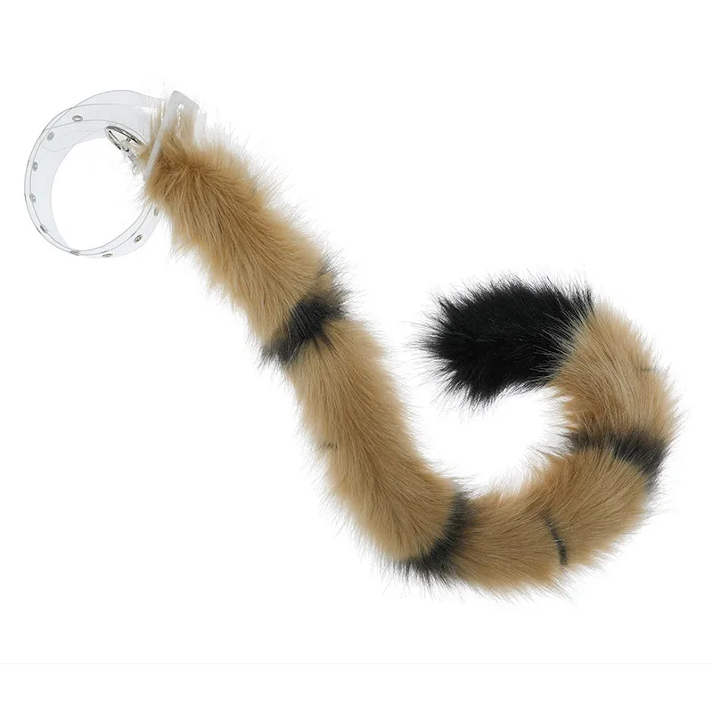 เซ็กซี่ Tiger TAIL Kawaii Plush Tiger TAIL คอสเพลย์ props Lolita faux FUR Cat TAIL คอสเพลย์อุปกรณ์เสริม JK สาวฮาโลวีนบทบาท Play