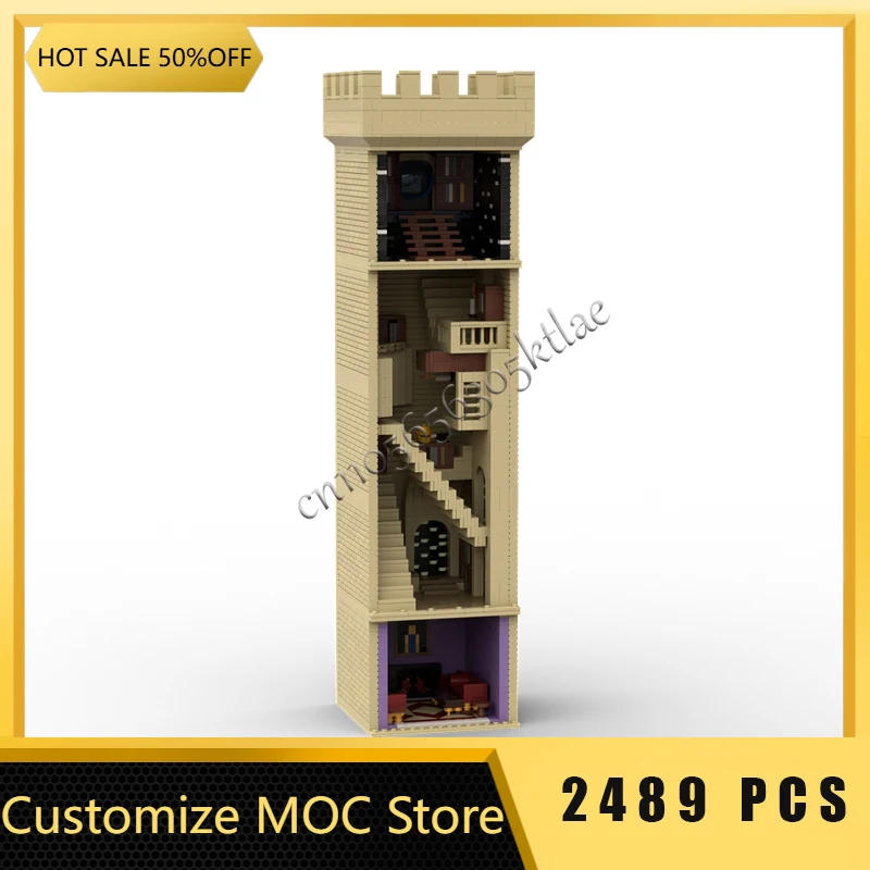 2489ピース MOC カスタマイズ 中世風 クリエイティブ建築 希望の塔 モジュール式 組み立てブロック モデル 子供向け 組み立て クリスマスギフト