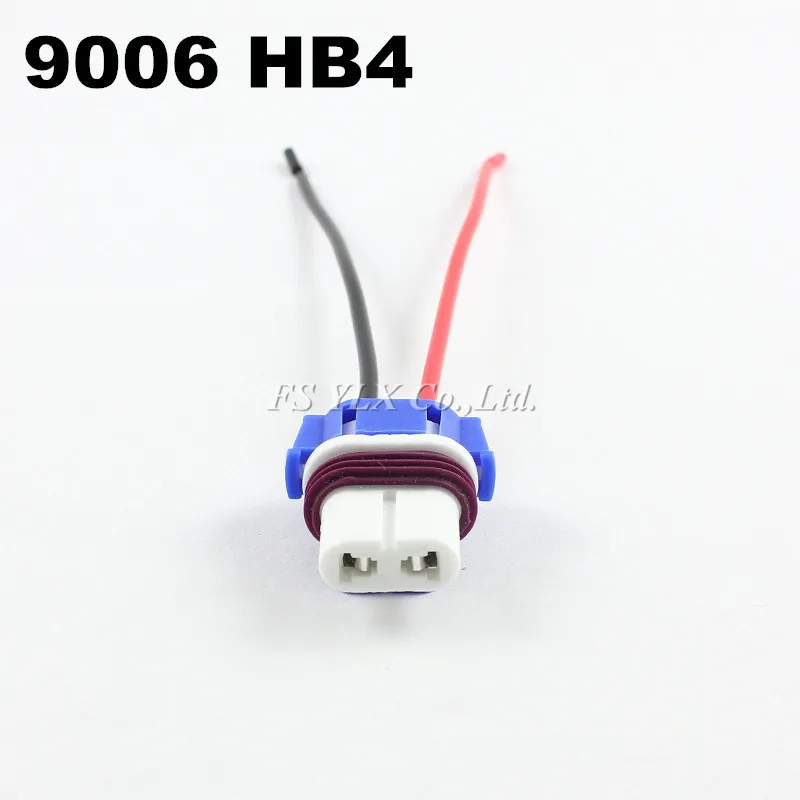 FSYLX 2PC Ceramics 9005 HB3 9006 HB4 LED socket pigtail plug harness LED bulb holder Car H4 H7 9006 9005 connector sockets