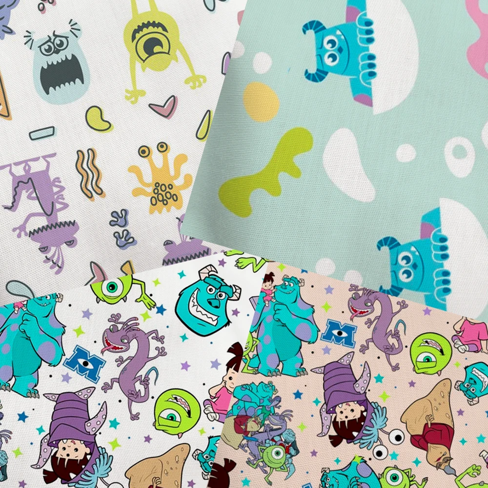 Monster university peripherals Fabric 45*140cm DIY Sewing Patchwork Quilting Baby Dress Printed Fabric polyester cotton