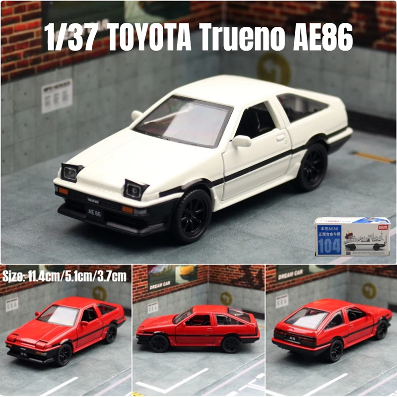 

1/37 Toyota AE86 модель спортивного автомобиля из сплава, литой под давлением металлический гоночный автомобиль, модель автомобиля, имитация миниатюрной масштабной коллекции, подарки для детей