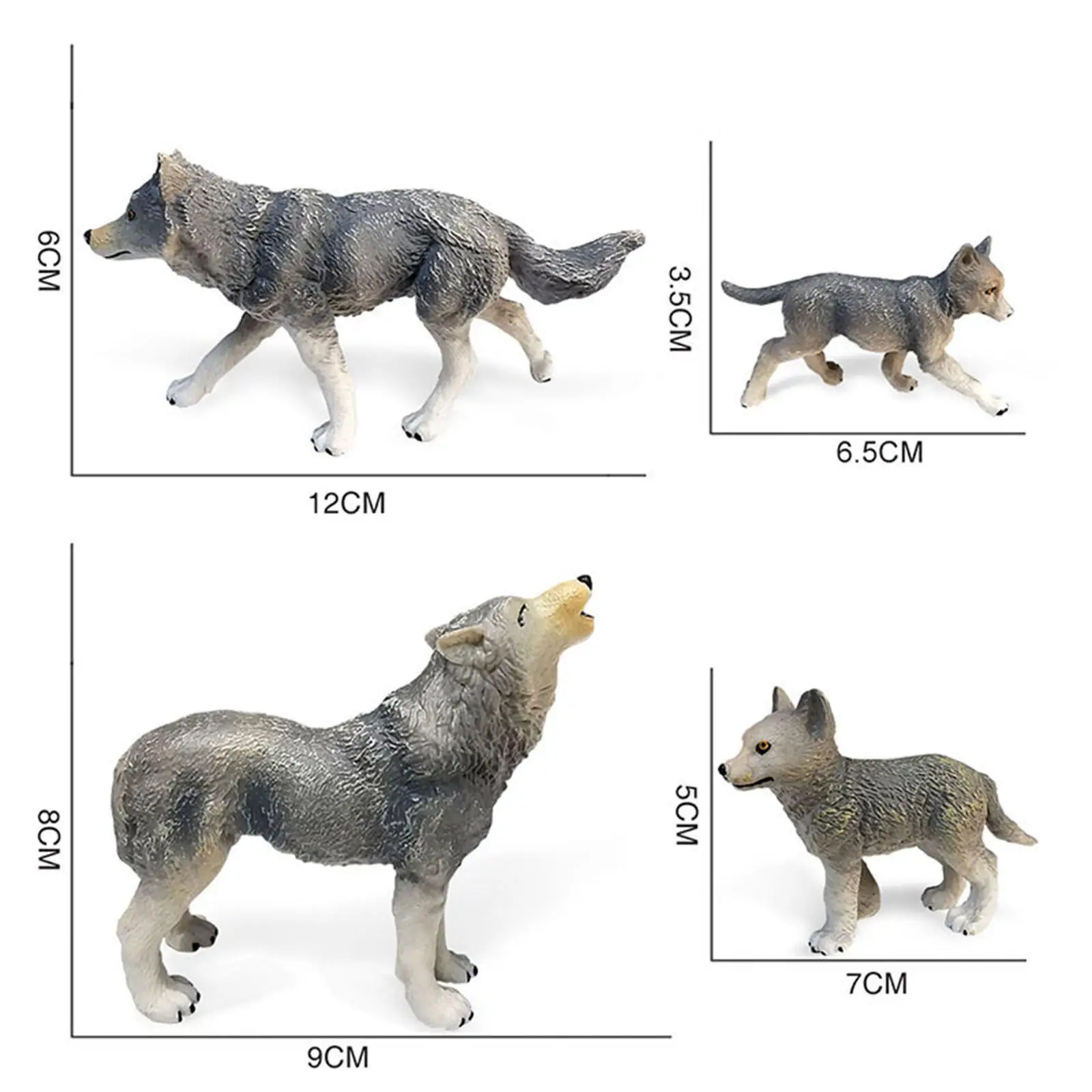 5 modelos de animales, modelo de granja de zoológico de vida silvestre siberiano, estatuetas de estatua de juguete para niños, juguete educativo de decoración para niños