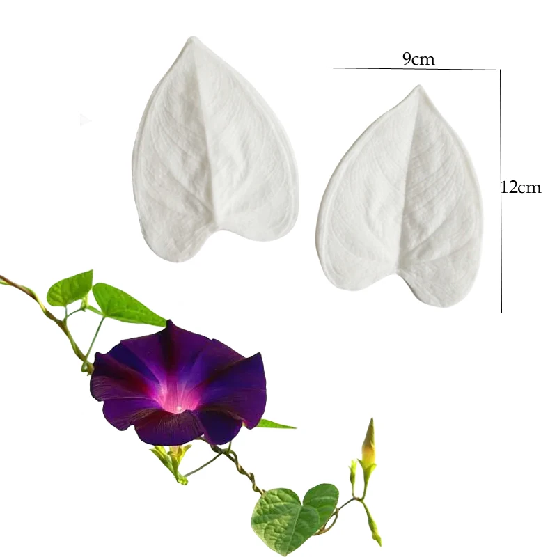 Morning Glory Flower Leaf Petal Silicone Mold Fondant Form CakesDecorating Tool Mould Sugar Chocolate Baking Tool Gumpaste M2650