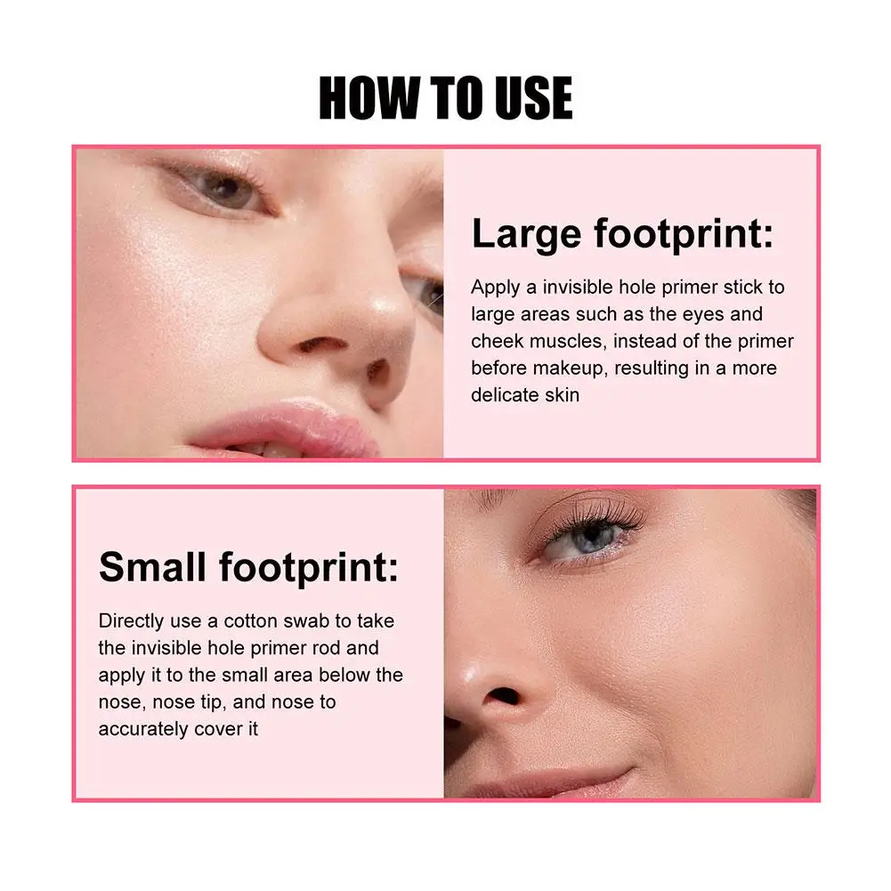 Magical Pore Eraser Waterproof Face Primer Stick Hydrating Pore Stick Pore Matte Minimizer Makeup Primer Primer Invisible P D9Y2