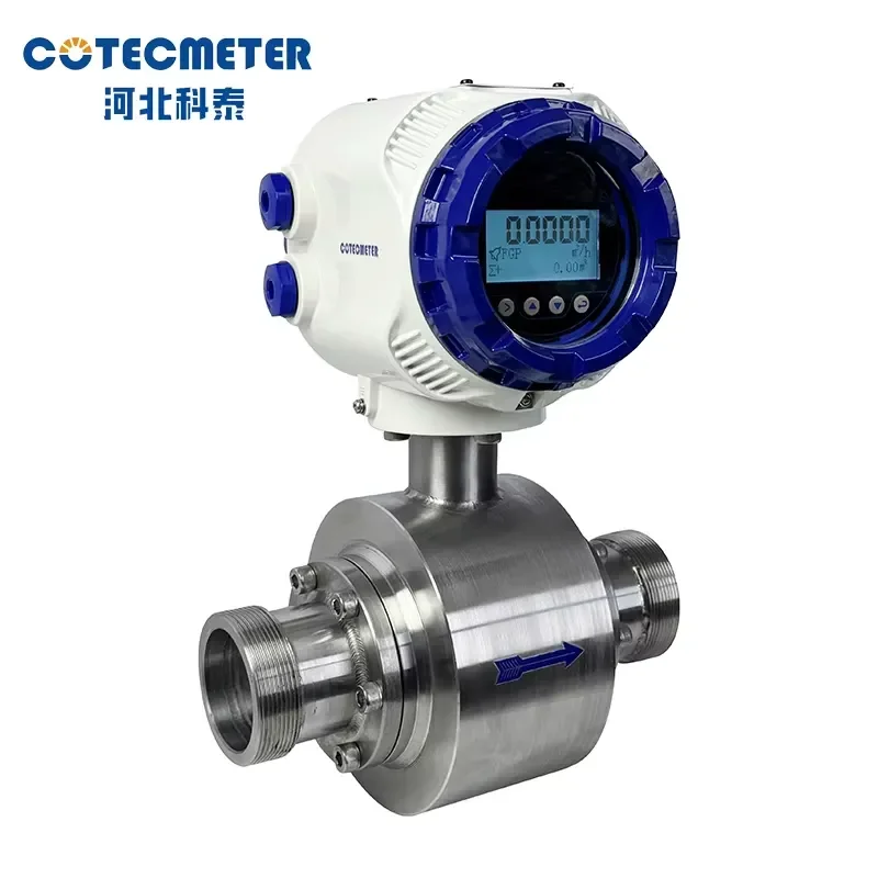Digital Stainless Steel Clamp on Dn300 Liquid 2000mm Electromagnetic Wastewater Flowmeter