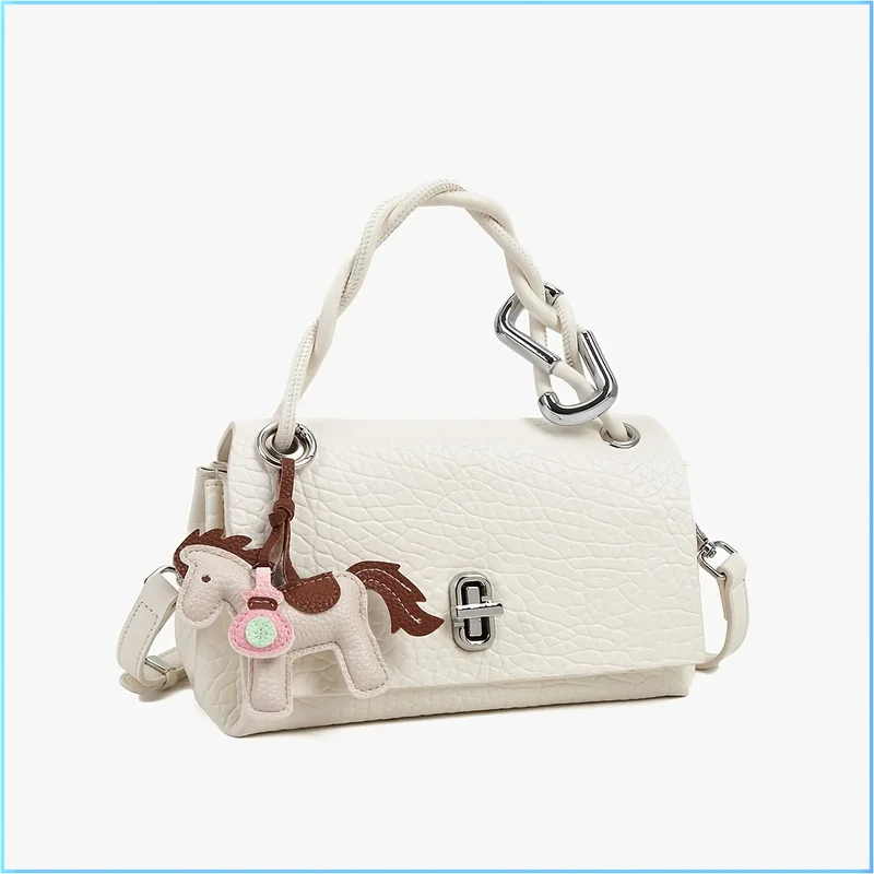Misty‑Wax PU Horse Bag Charm, Wealth‑Symbol Horse Keychain, Creative Car Hanging Ornament, Gift Accessory for Best Friend