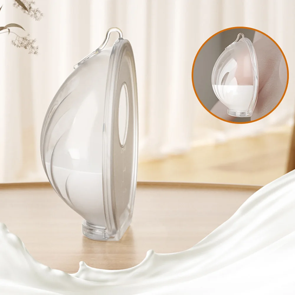 2pcs Soft Silicone Nursing Breast Milk Collection Shells, Leak-Proof Breastfeeding Pads Cups, Lining for Mothers 14+, Food Grade