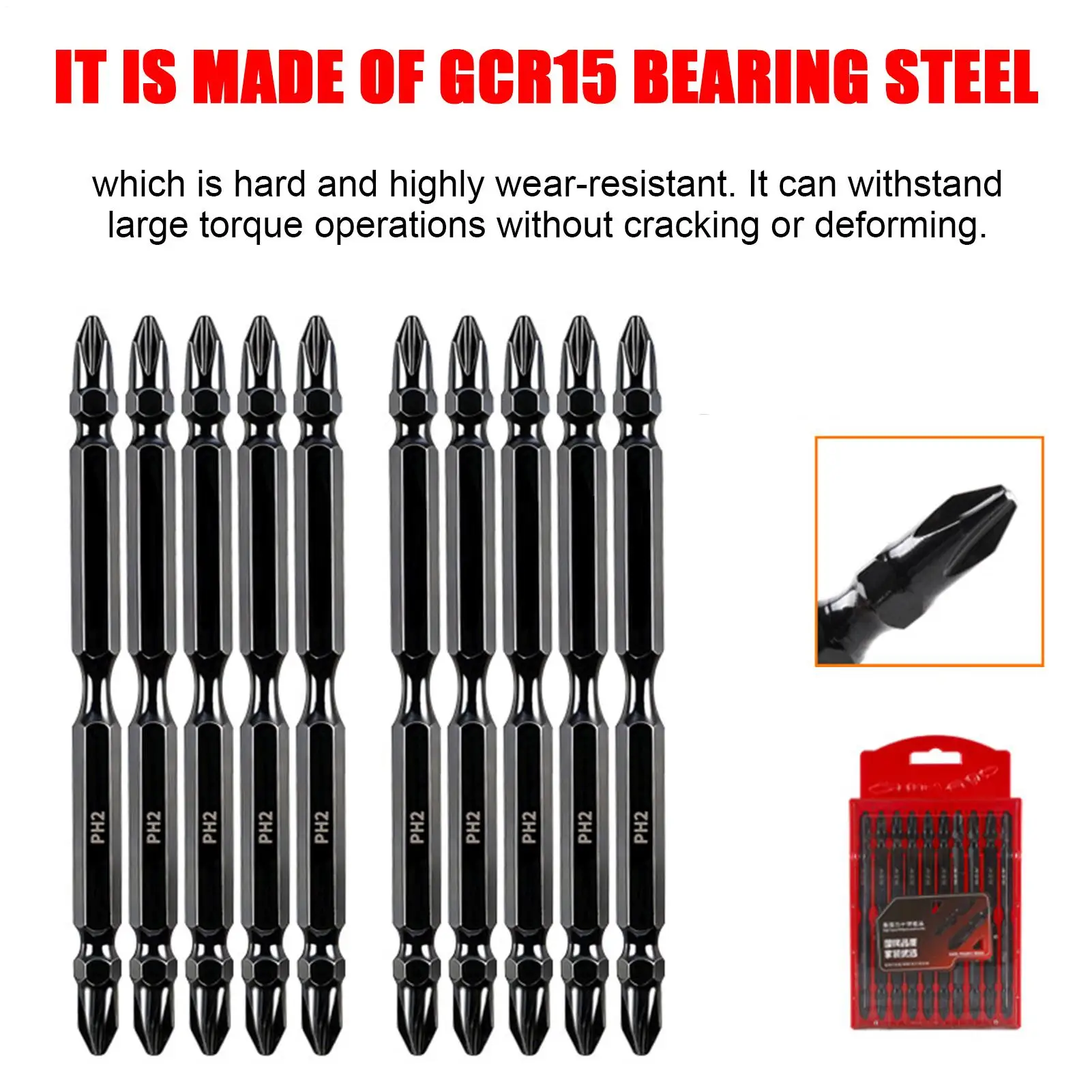 Magnetic Bits For Drill Double-Ended Milled Magnetic Driver Head Kit Multifunctional Screwdriver Bits Set For Industry view 4