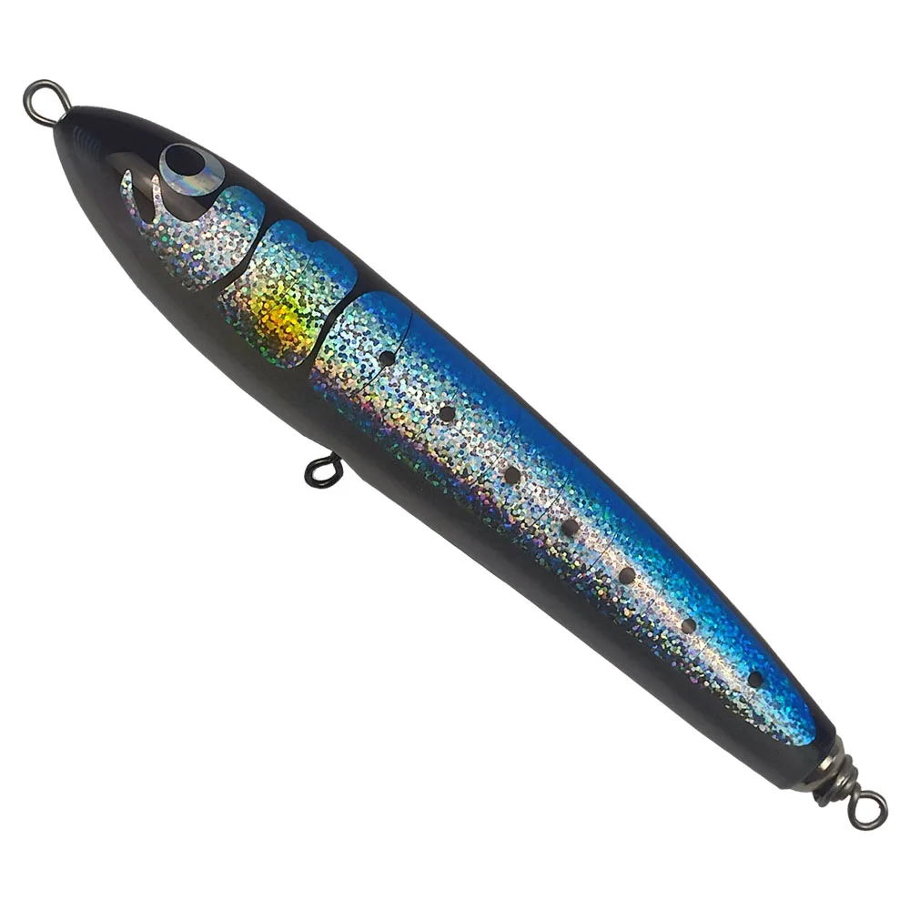 Gamma  Carpenter Wood Floating Popper Stickbait Fishing Lure for Medium Heavy Paulownia Popping for , Kingfish, BluefinTuna Co